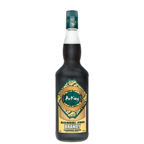 Deal 24 Bottles Arkay Version of Zero Proof Brandy Flavoured 33.3 FL OZ / 1 Liter