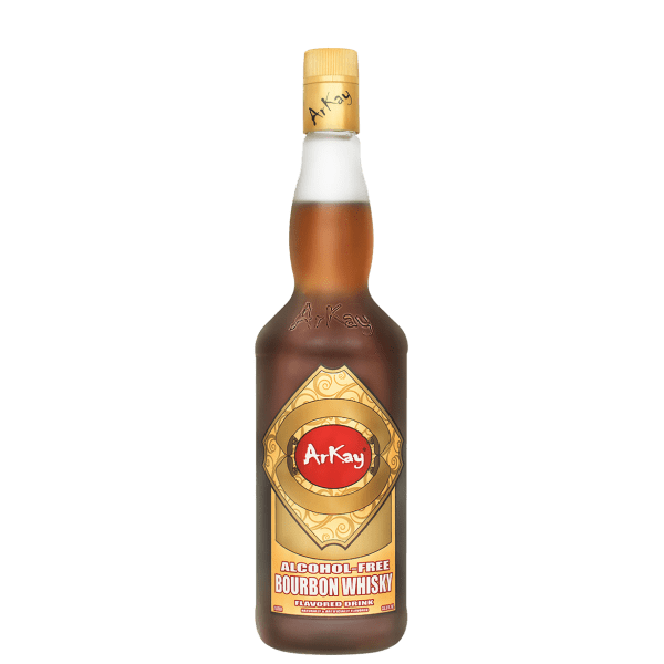 Deal 12 Bottles Arkay Version of Zero Proof Bourbon Whisky 33.3 FL OZ / 1 Liter
