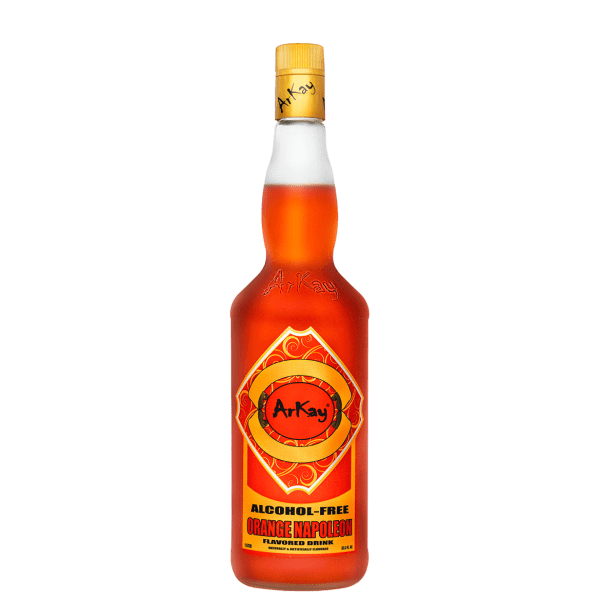 Deal 12 Bottles Arkay Version of Zero Proof Orange Napoleon 33.3 FL OZ / 1 Liter